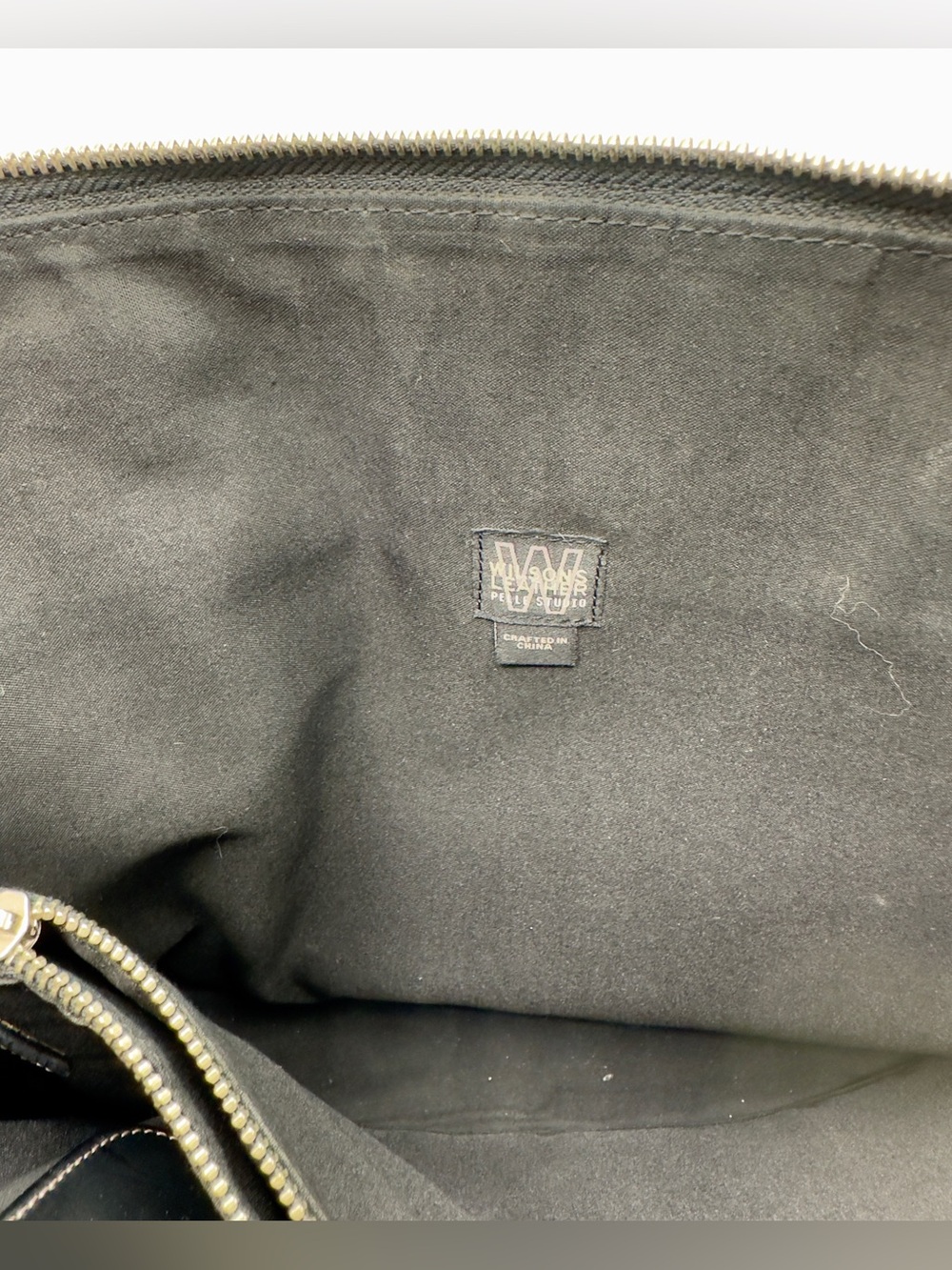 Wilsons Leather Pelle Studio Black Leather Laptop Tote Bag - Picture 13 of 16